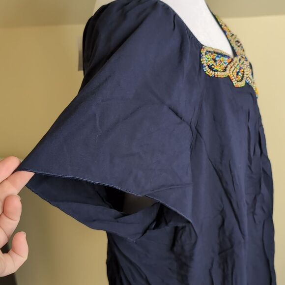 Cato Woman 22/24 Flutter Sleeve Beaded Blouse, NEW - Picture 5 of 10